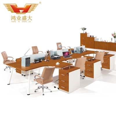 連體6人位時(shí)尚職員桌 組合式辦公桌HY-Z03
