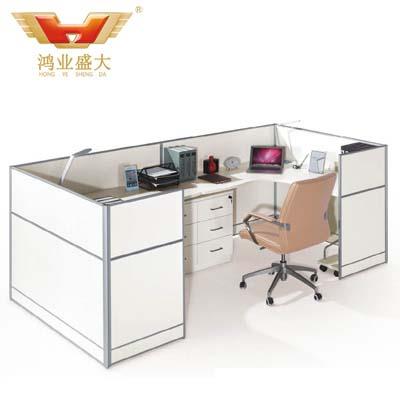 時(shí)尚簡(jiǎn)潔2人辦公桌 組合屏風(fēng)隔斷HY-P12