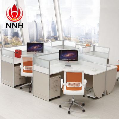 四人辦公桌椅 時尚辦公桌屏風NNH-P51